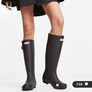Hunter Original Tall Wellington Rainboot Black